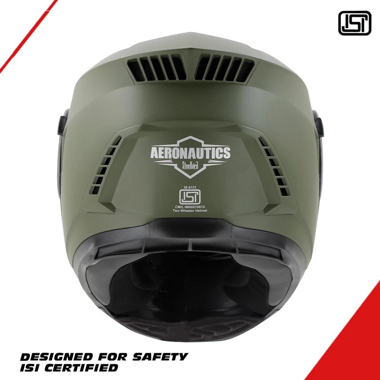 STEELBIRD SBH-40 MATT B.GREEN C/V 600 MM
