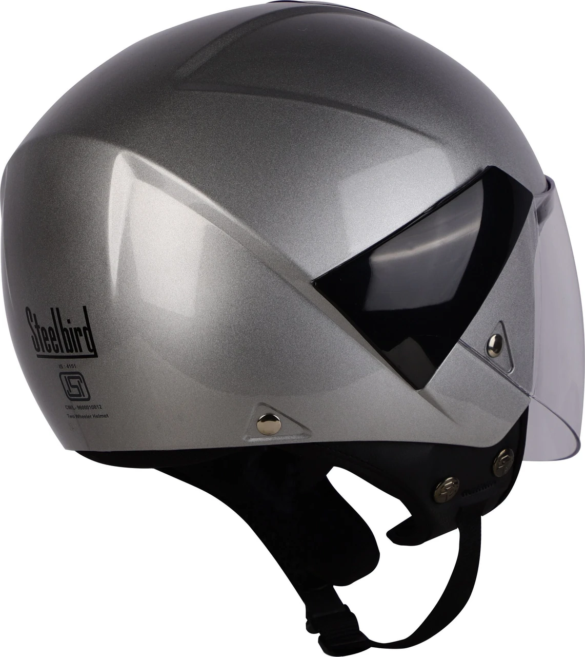 STEELBIRD SBH-5 TRIPLE NINE GLOSSY SILVER C/V 580 MM STEELBIRD SBH-5 TRIPLE NINE GLOSSY SILVER C/V 580 MM