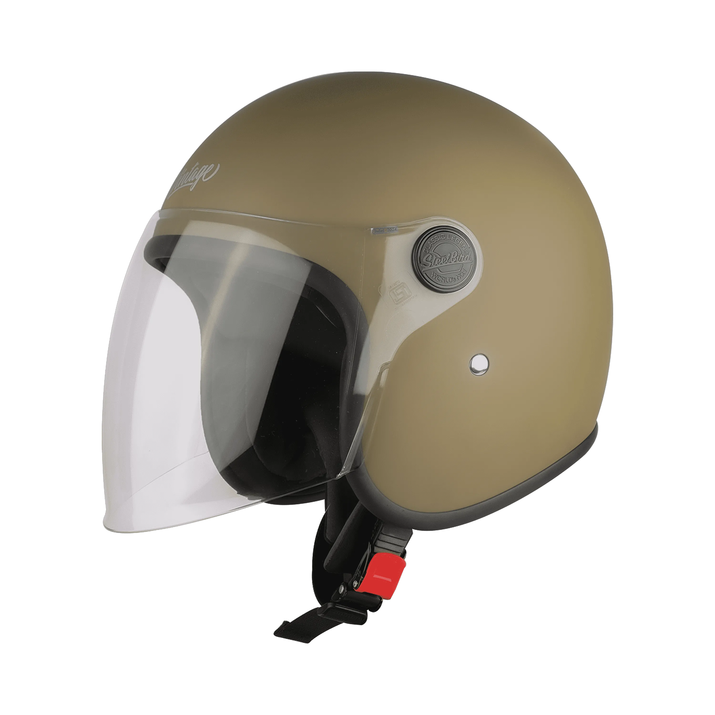 STEELBIRD SBH-56 VINTAGE MATT DESERT STORM C/V 600 MM (LONG VISOR)