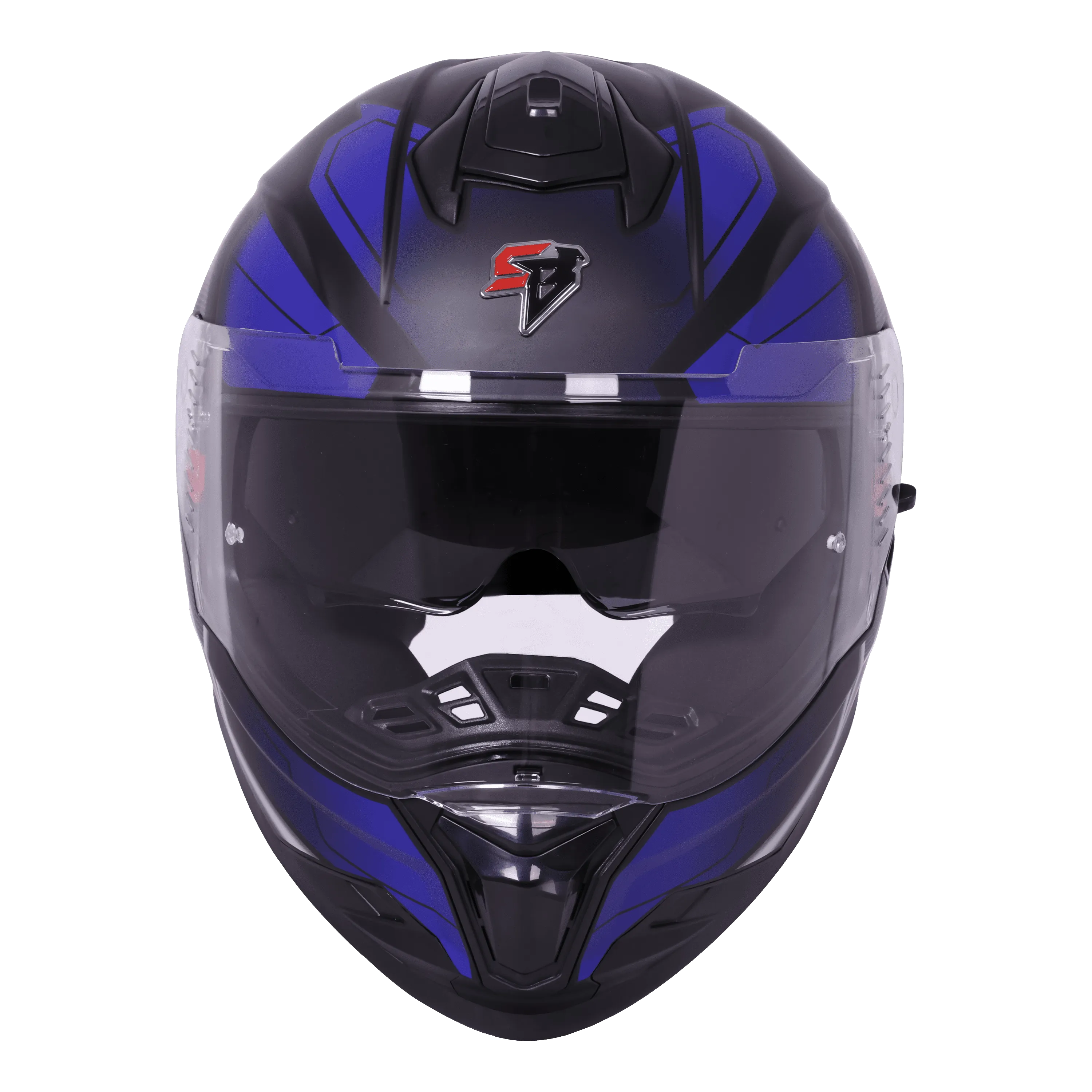 STEELBIRD SBH-57 ISS FIGHTER F3 GLOSSY BLACK/BLUE C/V 580MM WITH EXTRA SMOKE VISOR STEELBIRD SBH-57 ISS FIGHTER F3 GLOSSY BLACK/BLUE C/V 580MM WITH EXTRA SMOKE VISOR