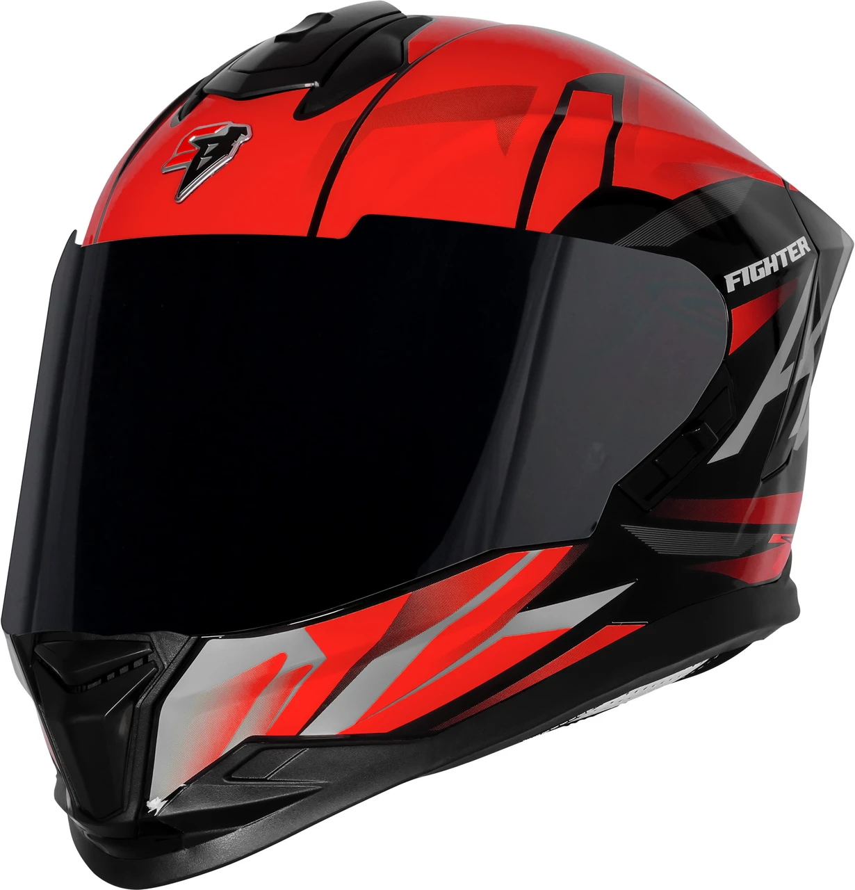 STEELBIRD SBH-57 ISS FIGHTER F4 GLOSSY BLACK/RED C/V 600MM WITH EXTRA SMOKE VISOR STEELBIRD SBH-57 ISS FIGHTER F4 GLOSSY BLACK/RED C/V 600MM WITH EXTRA SMOKE VISOR