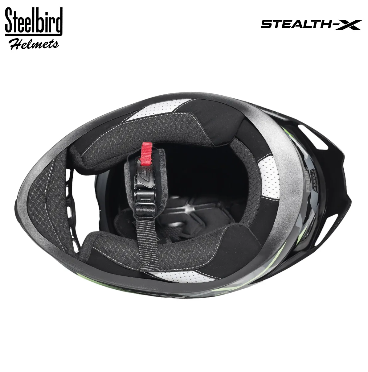 STEELBIRD SBH-57 ISS FIGHTER STEALTH X GLOSSY BLACK/PURPLE WHITE C/V 600MM WITH EXTRA SMOKE VISOR STEELBIRD SBH-57 ISS FIGHTER STEALTH X GLOSSY BLACK/PURPLE WHITE C/V 600MM WITH EXTRA SMOKE VISOR