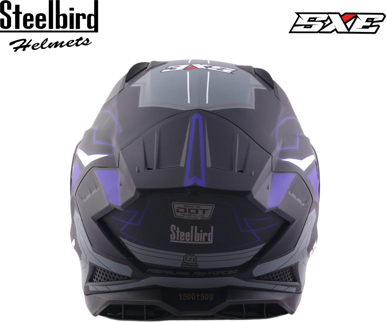 STEELBIRD SBH-61 ISS SXE RACE-X GLOSSY BLACK/BLUE WITH TPE EDITION C/V 600MM (WITH EXTRA SMOKE VISOR) STEELBIRD SBH-61 ISS SXE RACE-X GLOSSY BLACK/BLUE WITH TPE EDITION C/V 600MM (WITH EXTRA SMOKE VISOR)