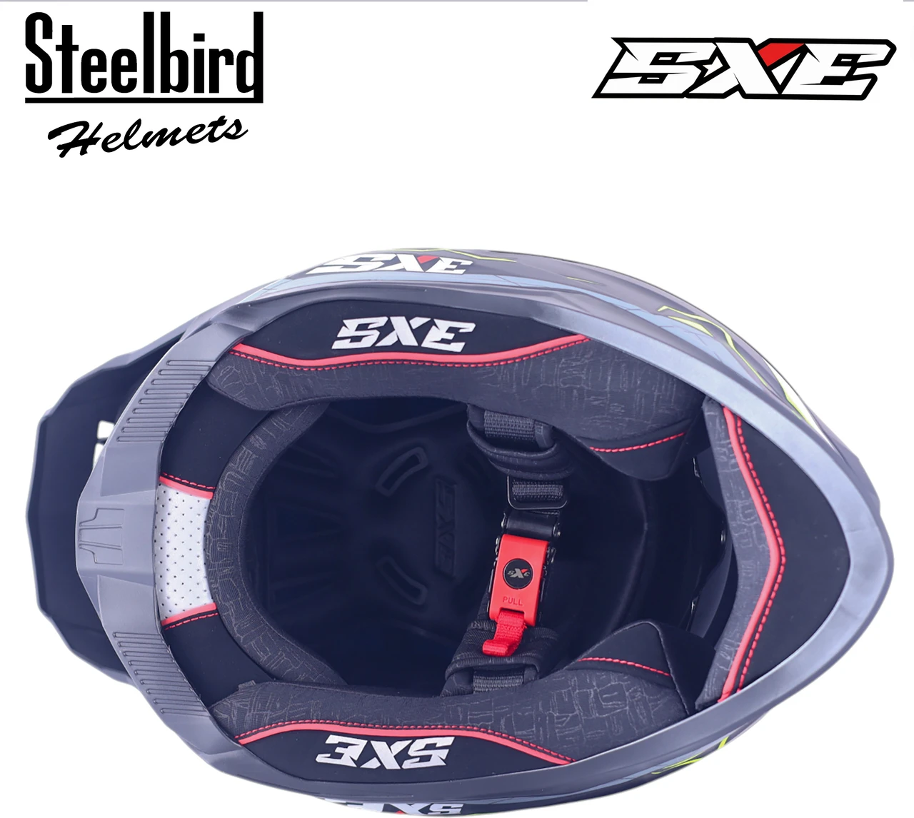 STEELBIRD SBH-61 ISS SXE RACE-X GLOSSY BLACK/NEON WITH TPE EDITION C/V 580MM (WITH EXTRA SMOKE VISOR) STEELBIRD SBH-61 ISS SXE RACE-X GLOSSY BLACK/NEON WITH TPE EDITION C/V 580MM (WITH EXTRA SMOKE VISOR)