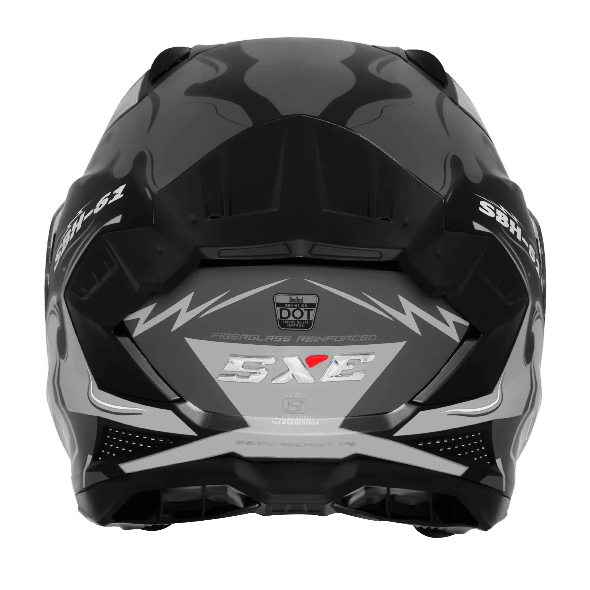 STEELBIRD SBH-61 ISS SXE ST3 GLOSSY BLACK/GREY WITH TPE EDITION C/V 580MM WITH C/V+S/V STEELBIRD SBH-61 ISS SXE ST3 GLOSSY BLACK/GREY WITH TPE EDITION C/V 580MM WITH C/V+S/V