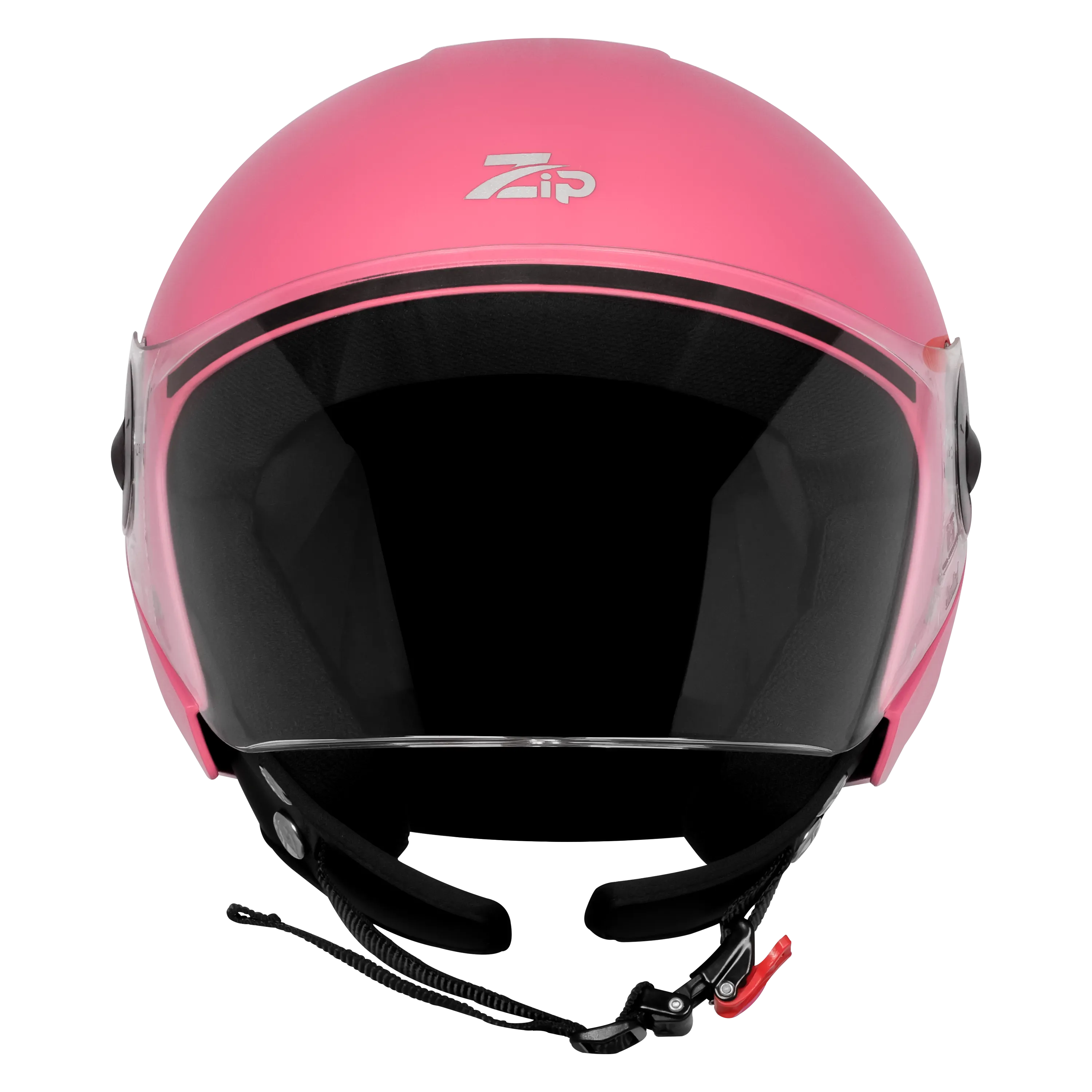 STEELBIRD SBH-64 ZIP RF GLOSSY BABY PINK C/V 600 MM WITH EXTRA FREE SMOKE VISOR