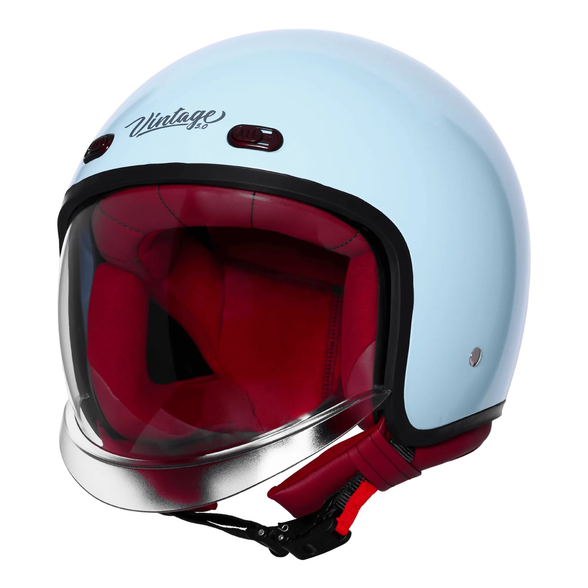STEELBIRD SBH-67 VINTAGE DOT 5.0 GLOSSY MIST GREEN C/V 600 MM WITH EXTRA SMOKE VISOR STEELBIRD SBH-67 VINTAGE DOT 5.0 GLOSSY MIST GREEN C/V 600 MM WITH EXTRA SMOKE VISOR