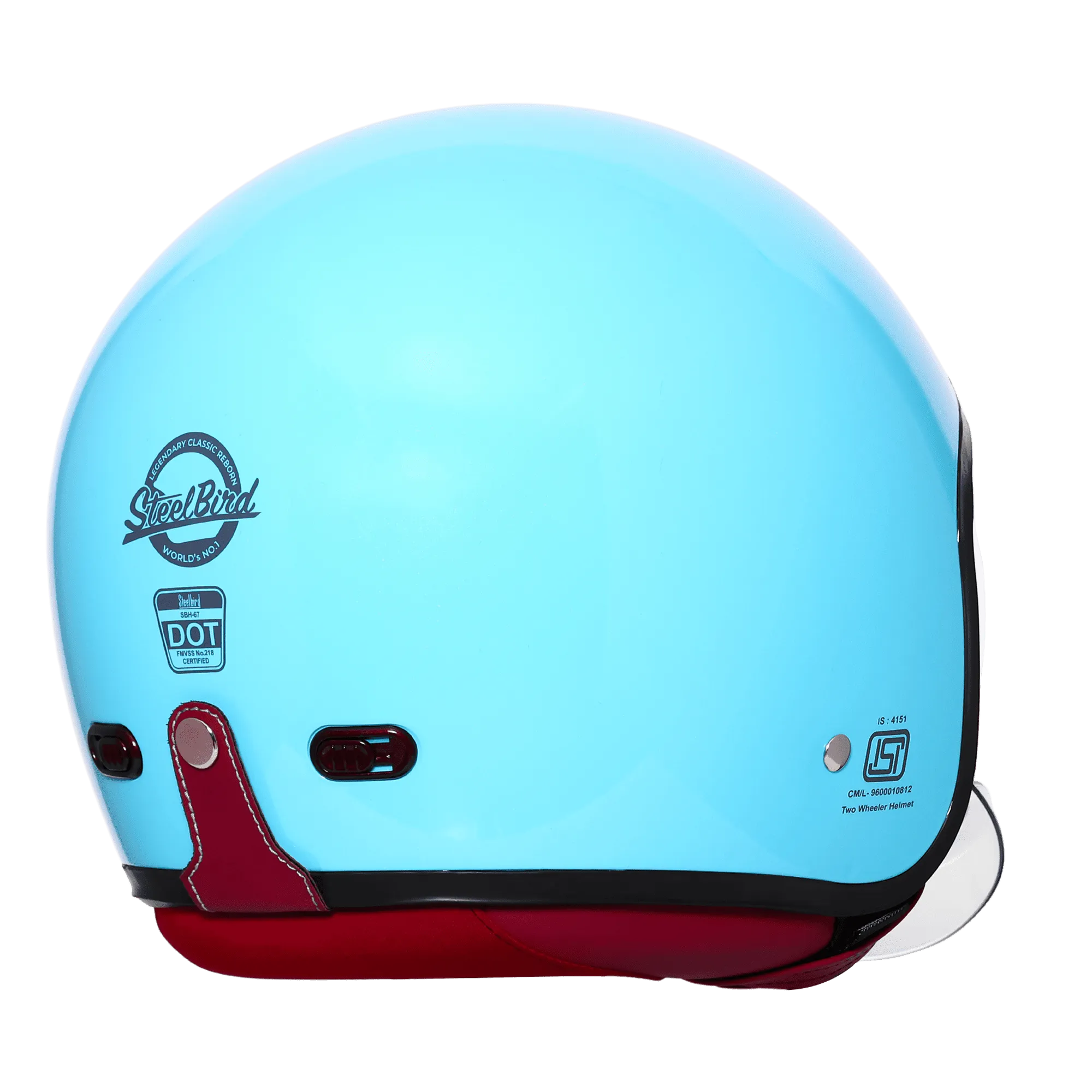 STEELBIRD SBH-67 VINTAGE DOT 5.0 GLOSSY JAZZ BLUE C/V 600MM WITH EXTRA SMOKE VISOR STEELBIRD SBH-67 VINTAGE DOT 5.0 GLOSSY JAZZ BLUE C/V 600MM WITH EXTRA SMOKE VISOR