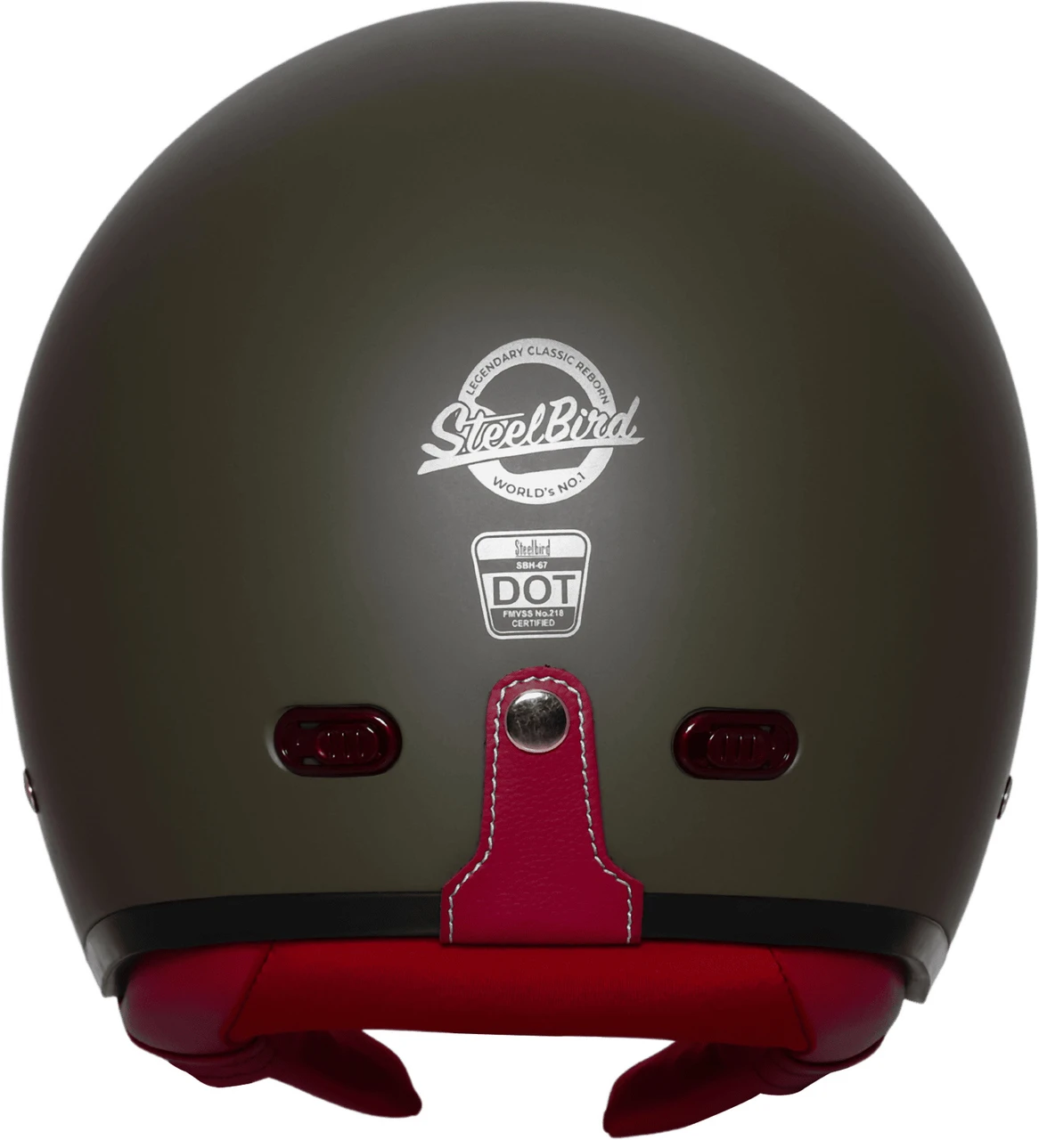 STEELBIRD SBH-67 VINTAGE DOT 5.0 MATT BATTLE GREEN C/V 620 MM WITH EXTRA SMOKE VISOR STEELBIRD SBH-67 VINTAGE DOT 5.0 MATT BATTLE GREEN C/V 620 MM WITH EXTRA SMOKE VISOR