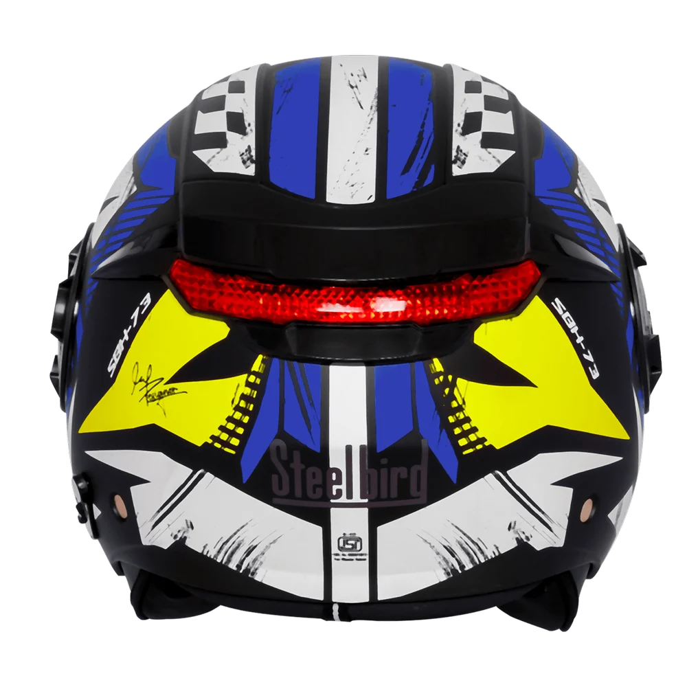 STEELBIRD SBH-73 DRX RF CORE GLOSSY BLACK/BLUE 600 MM STEELBIRD SBH-73 DRX RF CORE GLOSSY BLACK/BLUE 600 MM