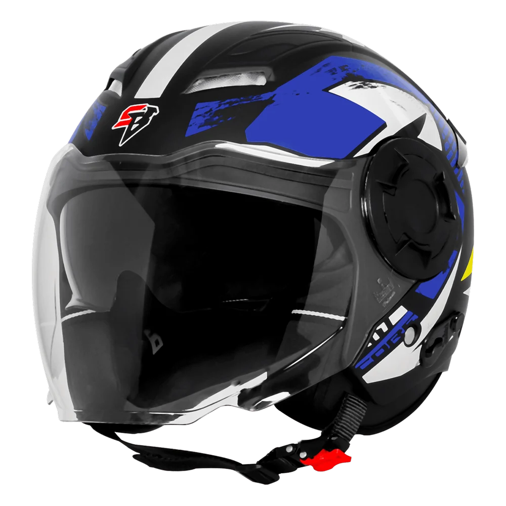 STEELBIRD SBH-73 DRX RF CORE GLOSSY BLACK/BLUE 600 MM STEELBIRD SBH-73 DRX RF CORE GLOSSY BLACK/BLUE 600 MM