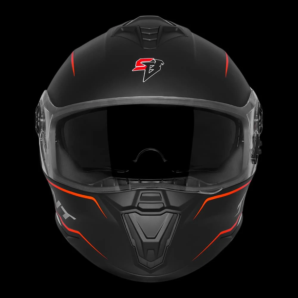 STEELBIRD SBH-88 ISS TRIDENT TR-1 GLOSSY BLACK/ORANGE C/V 600MM STEELBIRD SBH-88 ISS TRIDENT TR-1 GLOSSY BLACK/ORANGE C/V 600MM