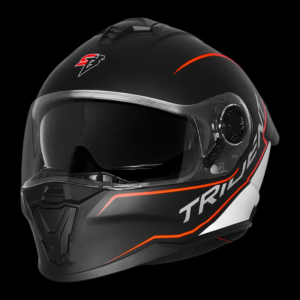 STEELBIRD SBH-88 ISS TRIDENT TR-1 GLOSSY BLACK/ORANGE C/V 600MM STEELBIRD SBH-88 ISS TRIDENT TR-1 GLOSSY BLACK/ORANGE C/V 600MM