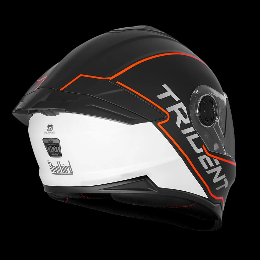 STEELBIRD SBH-88 ISS TRIDENT TR-1 GLOSSY BLACK/ORANGE C/V 600MM STEELBIRD SBH-88 ISS TRIDENT TR-1 GLOSSY BLACK/ORANGE C/V 600MM