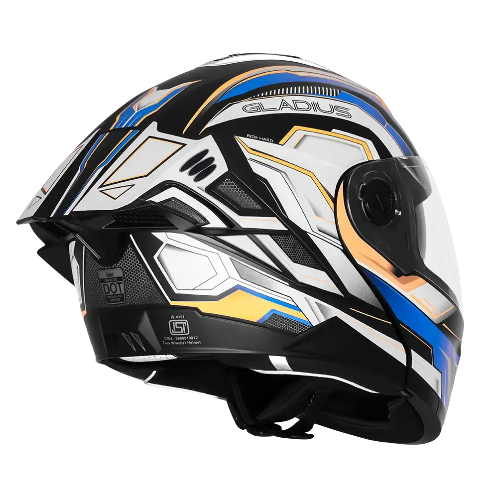 STEELBIRD SBH-98 ISS GLADIUS GL-1 GLOSSY BLACK/PEARL WHITE C/V 600MM WITH EXTRA SMOKE VISOR STEELBIRD SBH-98 ISS GLADIUS GL-1 GLOSSY BLACK/PEARL WHITE C/V 600MM WITH EXTRA SMOKE VISOR