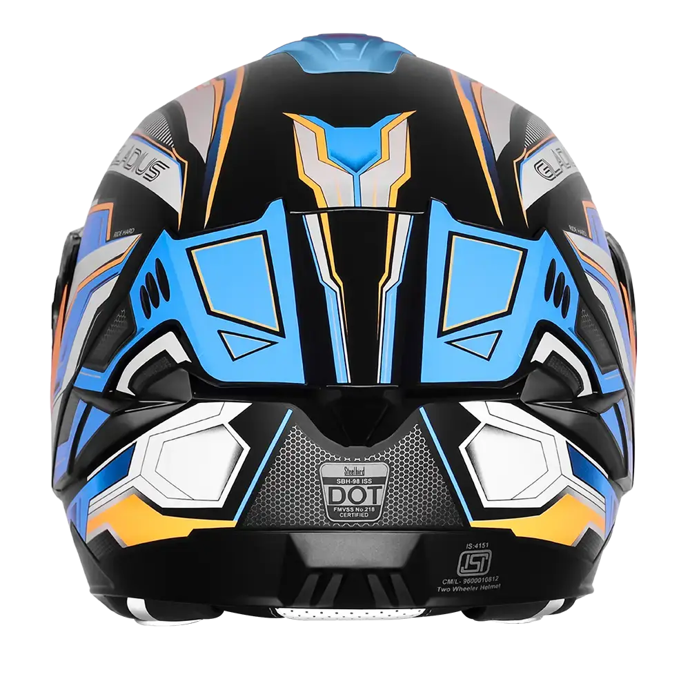 STEELBIRD SBH-98 ISS GLADIUS GL-1 GLOSSY BLACK/SEA BLUE C/V 620MM WITH EXTRA SMOKE VISOR STEELBIRD SBH-98 ISS GLADIUS GL-1 GLOSSY BLACK/SEA BLUE C/V 620MM WITH EXTRA SMOKE VISOR