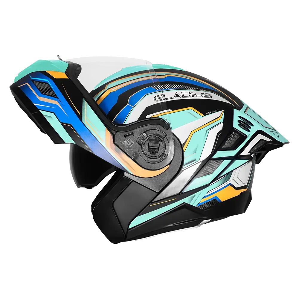STEELBIRD SBH-98 ISS GLADIUS GL-1 GLOSSY BLACK/MIST GREEN C/V 620MM WITH EXTRA SMOKE VISOR STEELBIRD SBH-98 ISS GLADIUS GL-1 GLOSSY BLACK/MIST GREEN C/V 620MM WITH EXTRA SMOKE VISOR