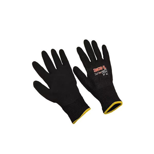HPPE Black Nitrile Sandy Form Palm Coated. A6