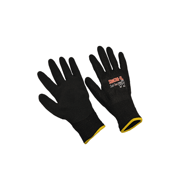 HPPE Black Nitrile Sandy Form Palm Coated. A6