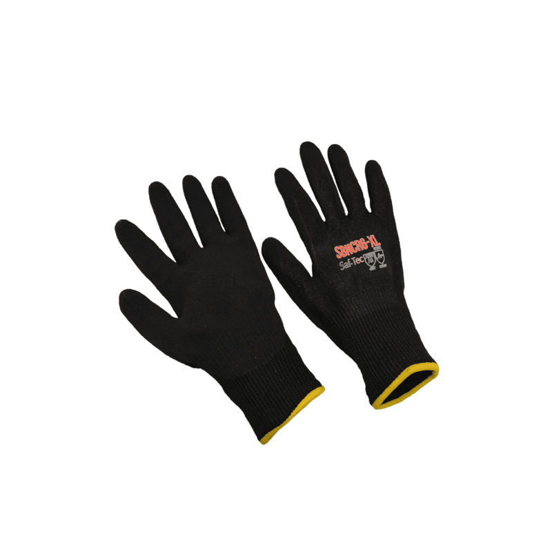 HPPE Black Nitrile Sandy Form Palm Coated. A6
