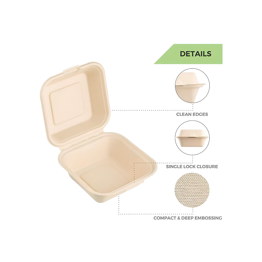 BURGER BOX - SUGARCANE