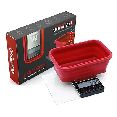 Truweigh Crimson Collapsible Bowl Scale - 200 X 0.01 Gram 