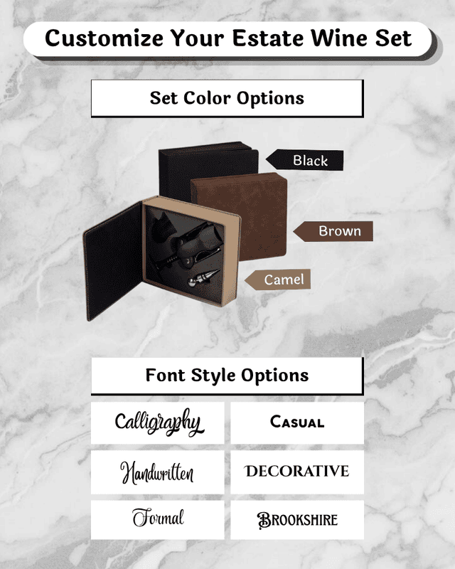 Saddle Collection Estate Wine Set