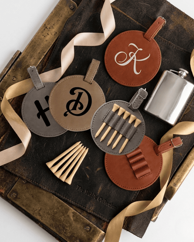 Saddle Collection Golf Tee Set