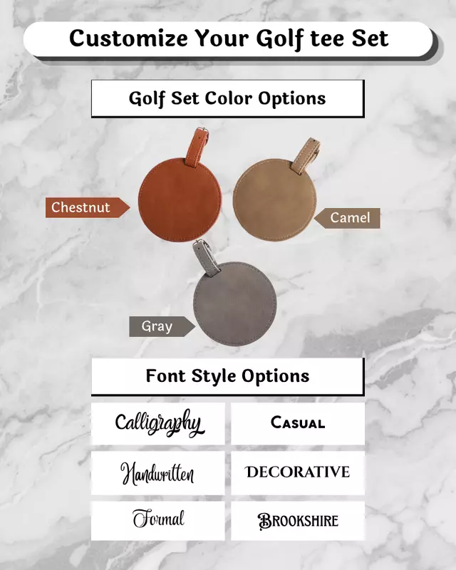 Saddle Collection Golf Tee Set
