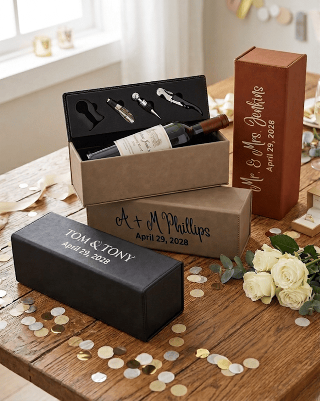 Saddle Collection Wine Bottle Boxed Set