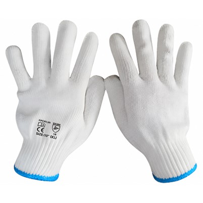 10" Multipurpose Safety Raw White Cotton Yarn Working Gloves – Durable & Comfortable Hand Protection
