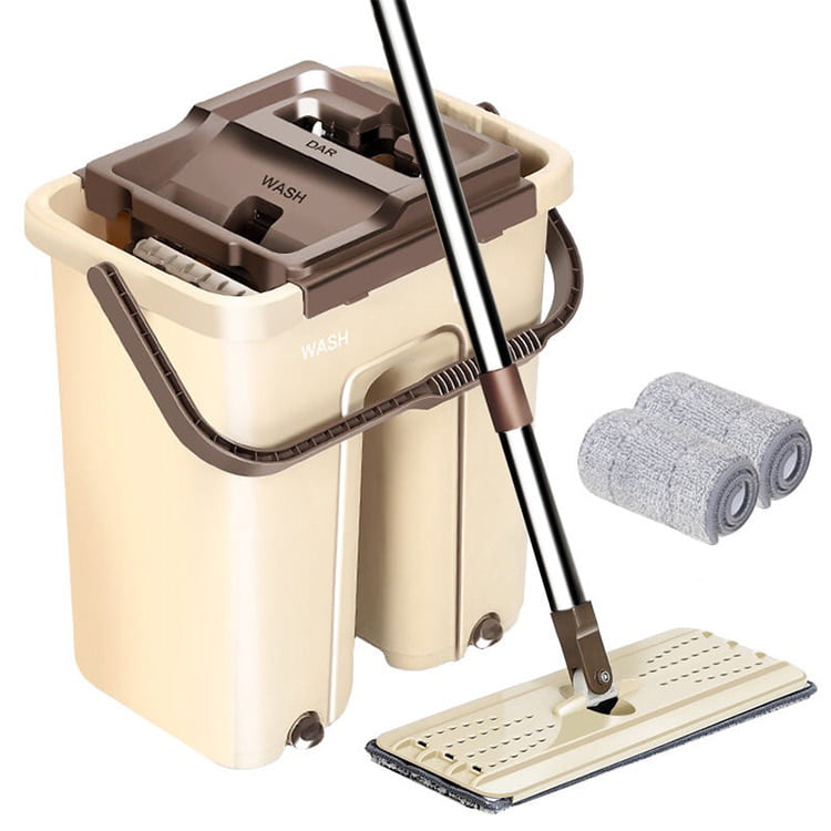 HANDS FREE WASH AND DRY MOP WITH MOPPING BUCKET AND EXTRA MOP