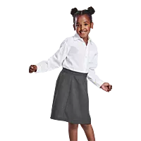 Girls Panelled School Skirt