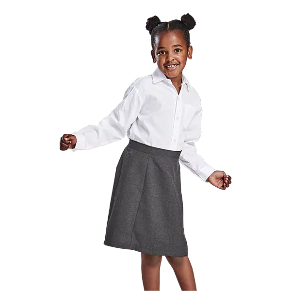 Girls Panelled School Skirt