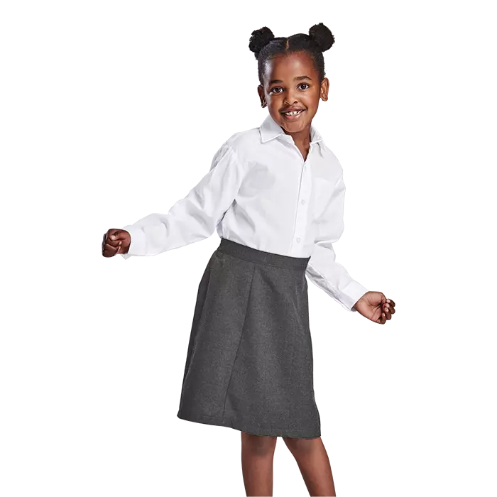 Girls Panelled School Skirt