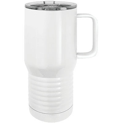 Full Color Polar Camel 20 oz. Travel Mug with Slider Lid -White