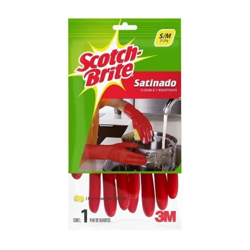 SCOTCH-BRITE GUANTE SATIN CH-M (ET BLANCA) 1 PZA