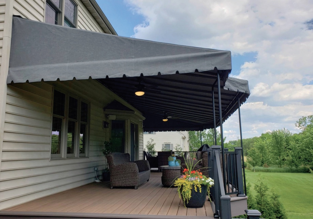 Stationary Residential Canopy / Permanent Awning – MG Sign