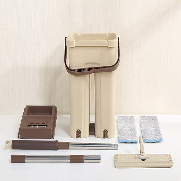 HANDS FREE WASH AND DRY MOP WITH MOPPING BUCKET AND EXTRA MOP