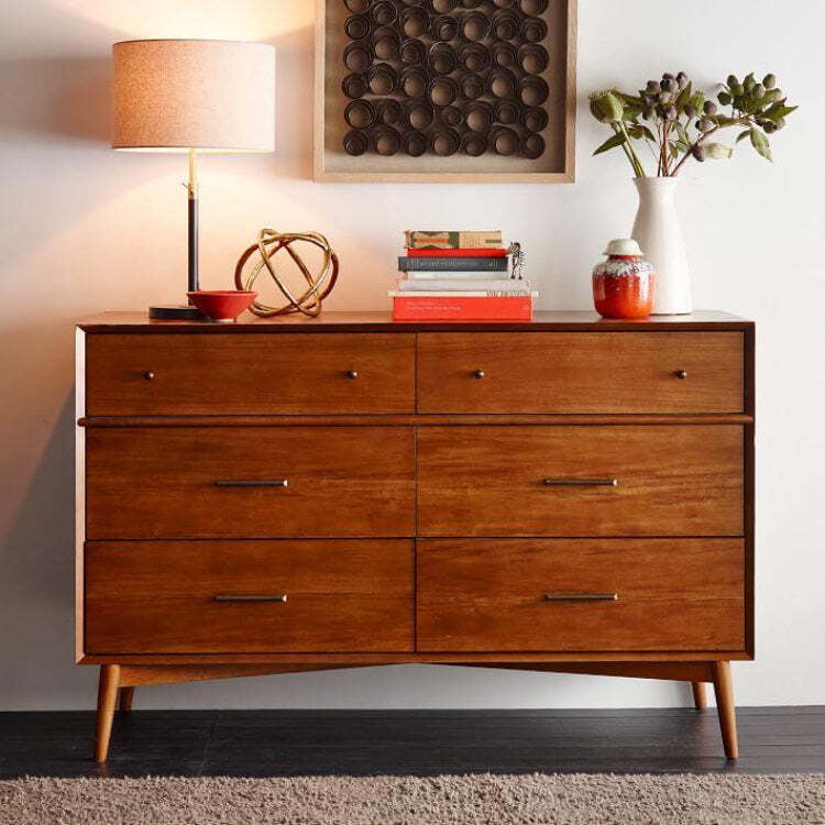 Marc Mid Century Six Drawer Chest Of Drawer
