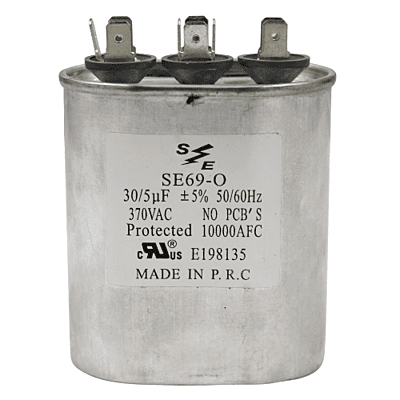 Capacitor Doble 30/5 Mf 370 Vac +/- 5%, Ovalado - Se69-O