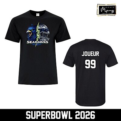 T-Shirts Seahawks (casque)