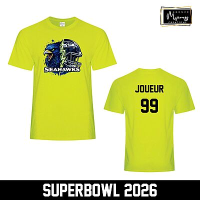 T-Shirts Seahawks (casque)