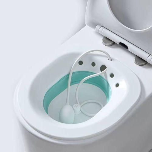 FOLDABLE SILICONE SEAT BATH BOWL SITZ BATH BOWL
