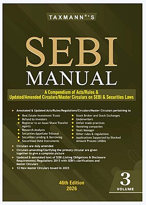 SEBI Manual | Set of 3 Volumes