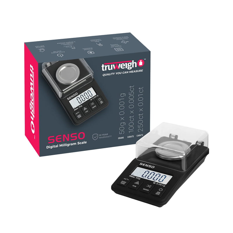 TRUWEIGHT SENSO DIGITAL MILLIGRAM SCALE 50GX0.001G