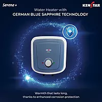 A close-up shot of the temperature control knob on the Kenstar Serene+ 25L.