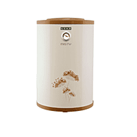Front view of the Usha Misty 35L storage geyser in ivory gold. Front view of the Usha Misty 35L storage geyser in ivory gold.