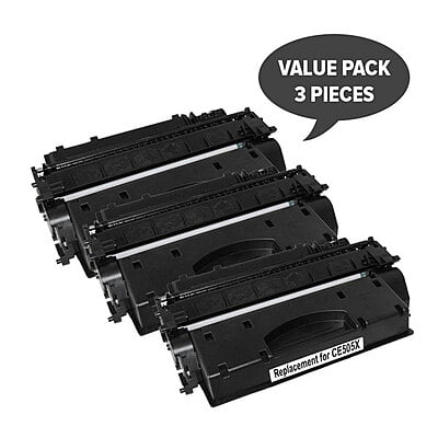 CE505X HP #05X Cart 319ii Black Premium Generic Toner (Set of 3)