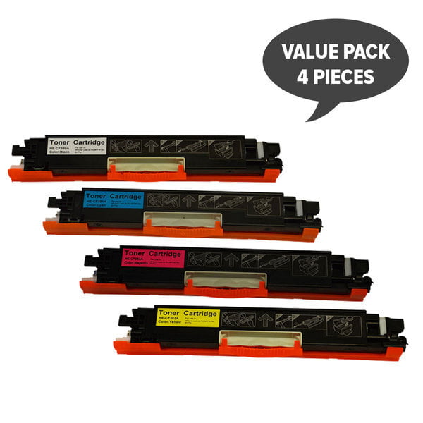 4 Pack Compatible HP CF350A CF351A CF353A CF352A Toner Cartridge Set 130A